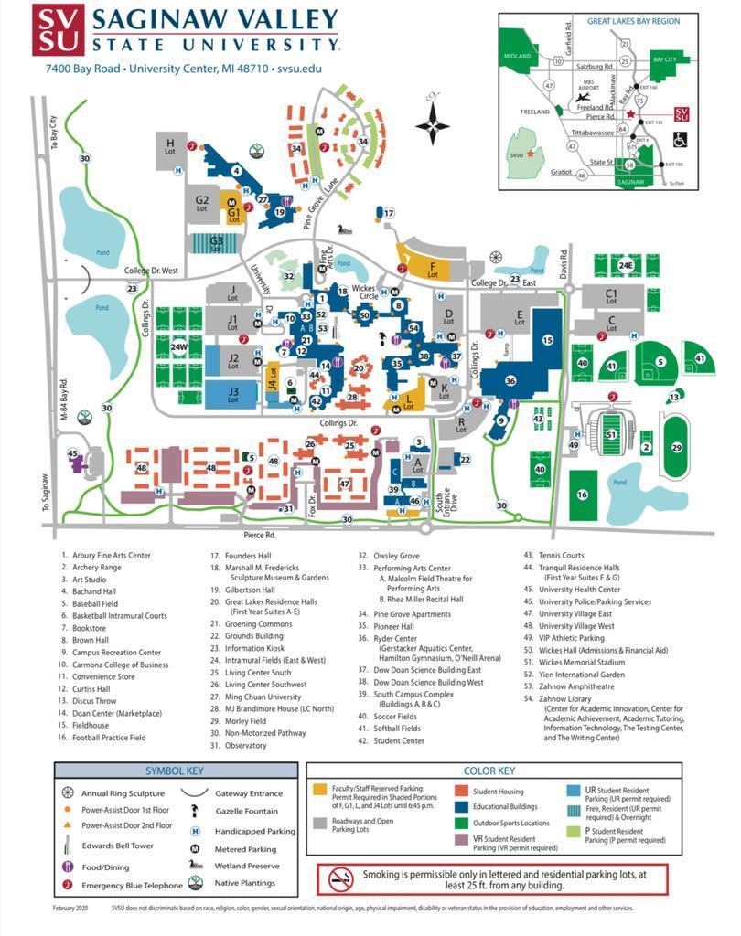SVSU Campus Map